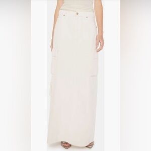 MOTHER Denim Maxi Cargo Skirt